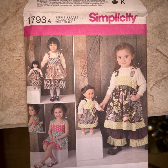 SARAH ROSE - Matching Girl’s & Doll Outfit - Simplicity Pattern #1793 - Picture 5 of 6